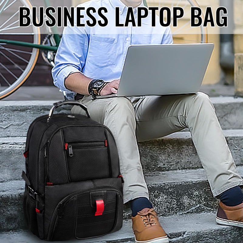 YOREPEK Travel Backpack  15.6 Inch Laptop Backpacks for Men Women  Water Resistant College Backpack Airline Approved Business Work Bag with USB Charging Port Fits 15.6 Inch Computers  Black - Image 4